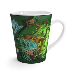 Rick and Morty Latte Mug Full Printed Pink Cup Unusual Print; Hat Favorite Coffee Cup Cartoon Pattern Ceramic Mug 12 oz - Image 3