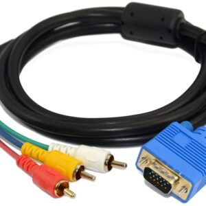 5FT / 1.5M VGA to 3 RCA Cable VGA Male Cable 15 pin Digital to Analog PC TV Video Cable AV Adapter HDTV Laptop PC DVD Display Cable Converter - Image 4