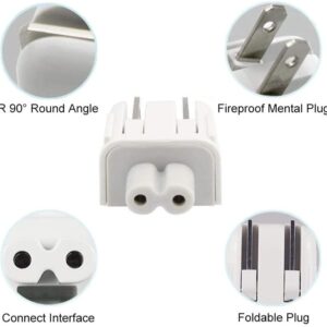 AC Power Adapter Plug Travel Charger Wall Plug Converter US Standard Duck Head for Apple MacBook Plug Adapter iPhone iPad iPod Power Adapter Plug AC for MAC - 1PCS - Image 3