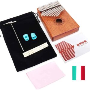17 Key Kalimba Thumb Piano Solid Mahogany Body Finger Piano Easy to Learn Mbira Instrument Gift for Kids Adult Beginners Professional - Image 9
