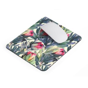 Red Flowers Mouse Pad Office Gift Mouse Mat Mouse Pad Drown Flower Art Print Mousepad Mousemat Birthday Gift Desk Accessories - Image 3