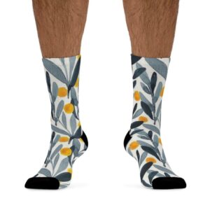 Full Printed Socks Flowers Funny Print Unisex Plants Print Fruits Sublimation Socks Best Gift - Image 3