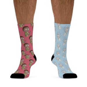 Full Printed Socks Rick Funny Print Unisex Animated series Print Adventure Sublimation Socks Best Gift - Image 3