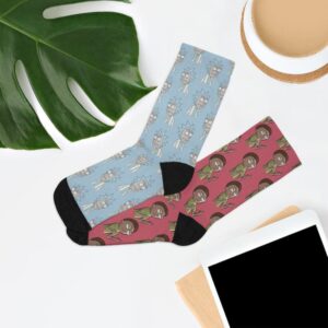 Full Printed Socks Rick Funny Print Unisex Animated series Print Adventure Sublimation Socks Best Gift - Image 7