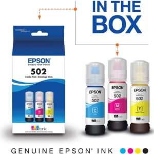 Epson - T502 EcoTank Color Combo Pack Auto-Stop Ink Bottle (ET-2700, ET-2750, ET-3700, ET-3750, ET-4750) - Image 4