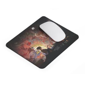 Japanese Demon Yokai Mouse Mat Best Gift Deck Mat Computer Mouse Pad Art Design Fandom Demon Anime Girl Art Yokai Demon Smoking - Image 3