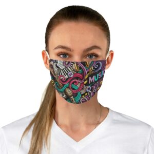 Music Instruments Mask Art Design Everyday Use Casual Fabric Face Mask Funny Gift - Image 3