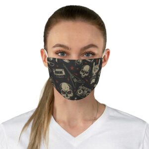Heavy Metal Face Mask Art Design Everyday Use Casual Fabric Face Mask Funny Gift - Image 3