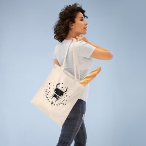 ECO Handbag Broken Heart- Travel Tote Bag - Cotton Shopper Hand bag Unusual Style - Image 3