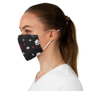 Puppy Spots Face Mask Art Design Everyday Use Casual Fabric Face Mask Funny Gift - Image 3
