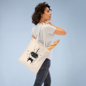 ECO Handbag Unusual Cartoon- Travel Tote Bag - Cotton Shopper Hand bag Scary Style - Image 3
