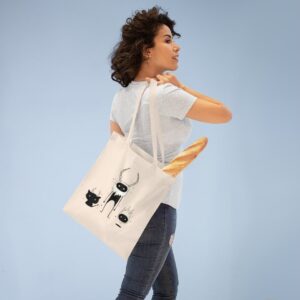 ECO Handbag Horror Cartoon- Travel Tote Bag - Cotton Shopper Hand bag Scary Style - Image 3