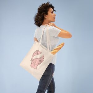 ECO Handbag Abstract Art- Travel Tote Bag - Cotton Shopper Hand bag Hipster Style - Image 3