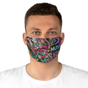 Music Instruments Mask Art Design Everyday Use Casual Fabric Face Mask Funny Gift - Image 2