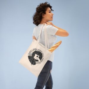 ECO Handbag Famous Horror - Travel Tote Bag - Cotton Shopper Hand bag Black and White Style - Image 3