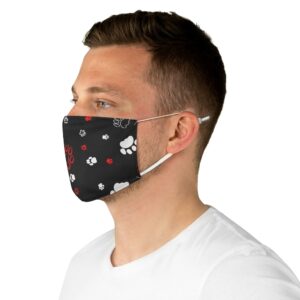 Puppy Spots Face Mask Art Design Everyday Use Casual Fabric Face Mask Funny Gift - Image 5