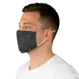 Starry Sky Face Mask Art Design Everyday Use Casual Fabric Face Mask Funny Gift - Image 5