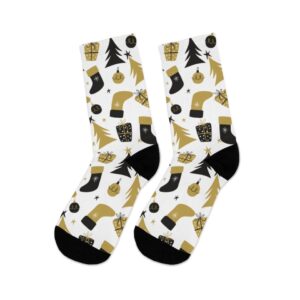 Merry Cristmas Socks Full Printed Socks Funny Print Unisex Print Men Socks Women Socks Food Sublimation Socks Best Gift Christmas Tree Present Garlands Christmas Stockings - Image 3