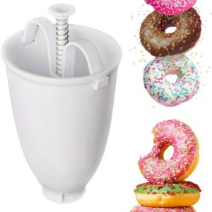 One hand Donut Maker Manual Donut Maker Plastic Doughnut Machine Mold Biscuit Donuts Donut-Depositor Made Waffle Dispenser Donuts Kitchen Pastry Making Bake Ware Baking Tool