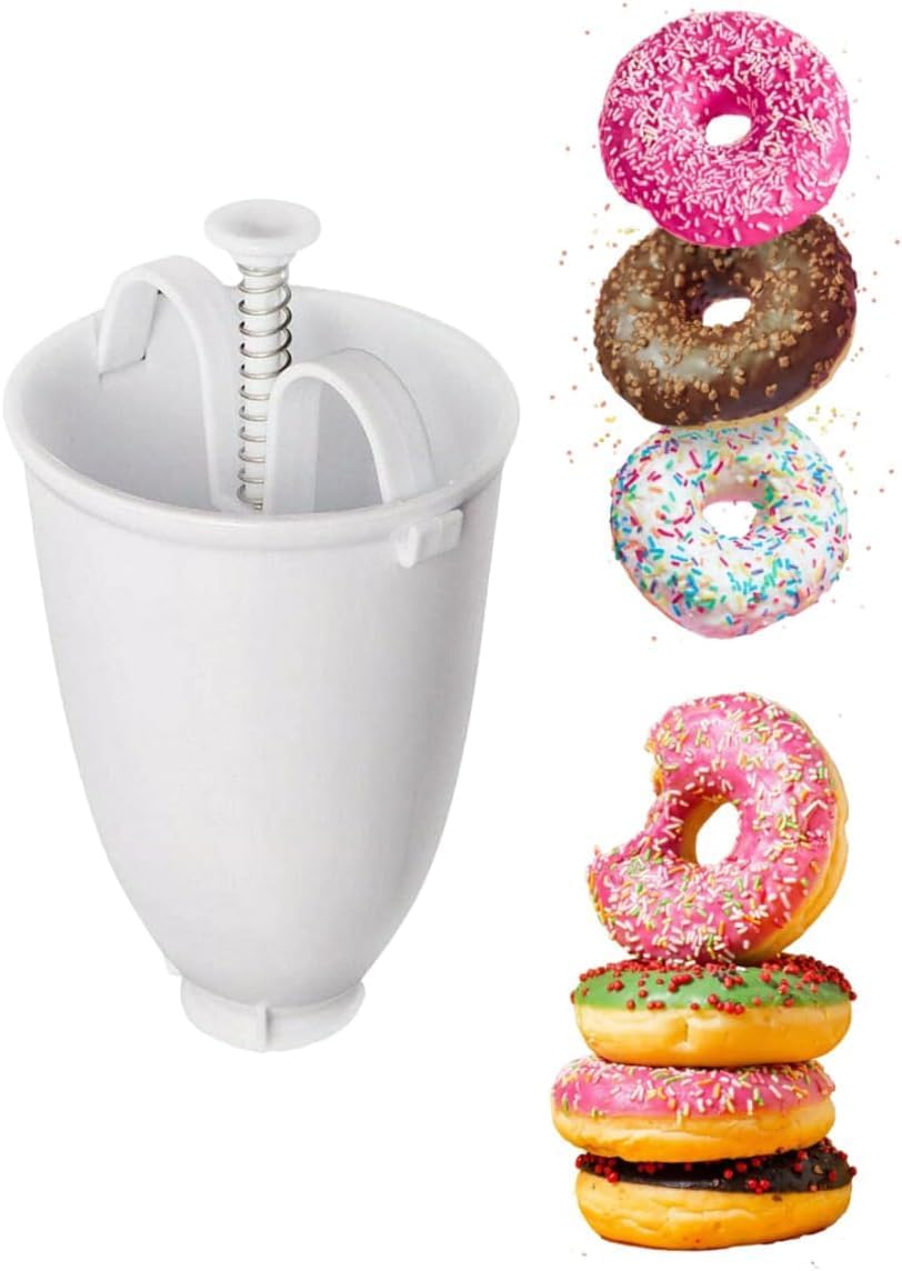 One hand Donut Maker Manual Donut Maker Plastic Doughnut Machine Mold Biscuit Donuts Donut-Depositor Made Waffle Dispenser Donuts Kitchen Pastry Making Bake Ware Baking Tool